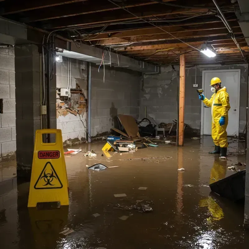 Flooded Basement Electrical Hazard in Mills, WY Property